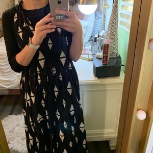 Black/Tan Maxi Dress.